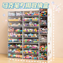 Acrylic transparent marker pen storage box pen bag ins Japanese stationery box girls large capacity pencil box Girls Primary School students high value boys 2021 new popular middle school students
