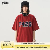 F426 official store ) Guoxian couple street hip hop logo logo embroidered short sleeves in summer