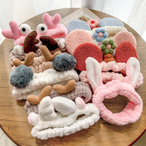 New headgear plush Daily wide-side hairband female face mask hair band female cute Net Red Special Korean version