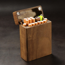 Muzitang solid wood cigarette case 20 Golden Silk old material whole wooden cigarette case collection commemorative gifts can be customized