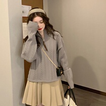 Sweater 2021 new fashion loose outside wear design sense niche retro wear top age reduction foreign style gentle wind