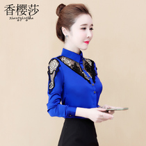 Womens base chiffon shirt womens spring and autumn 2021 New early autumn fashion foreign style jacket long sleeve shirt