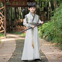 Boys Hanfu Spring and Autumn Martial Arts Wind 2021 New Boys Ancient Clothes Chinese Style Childrens Chinese Style Childrens Tang Dress Performance