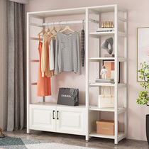 Household hanger floor-to-ceiling bedroom multifunctional coat rack entrance hanger shoe cabinet integrated storage wardrobe