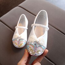 Old Beijing Children Cloth Shoes Children Ancient Clothing Shoes Girl Embroidered Shoes Baby Handmade Cloth Shoes Hanfu Performance Shoes