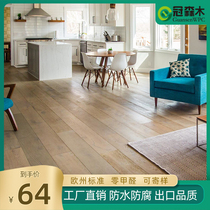 Guansen wood SPC lock floor PVC stone plastic environmental protection waterproof stone crystal floor Household wood floor renovation snap type