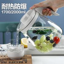 High Boron Silicon Glass Cold Kettle Large Capacity Cool White Open Kettle Home High Temperature Resistant Bubble Teapot Zakers Cool Kettle