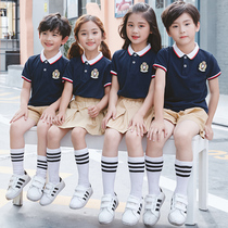 Kindergarten garden clothes Summer clothes College style class clothes Short-sleeved graduation clothes Custom childrens suits Primary school school uniforms Summer