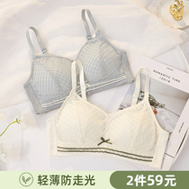 Tapless underwear womens small breasts gather together to collect auxiliary breasts and prevent sagging thin summer big breasts show small without steel ring bra