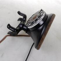 Yao Lan] 102 US Phone Antiquity Old-fashioned Pendulum West Electric nostalgic Western rotary gum wood dial telephone
