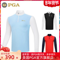USA PGA 2021 Golf Clothing Mens Long Sleeve T-shirt Sportball Clothing Mens Clothes Spring Summer Sunscreen