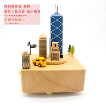Creative home decoration Wood products Novice crafts Music box Valentines Day gift Childrens toy music box