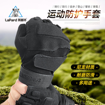 Outdoor sports gloves Mens half-finger non-slip wear-resistant riding gloves mountaineering fitness training protective tactical gloves