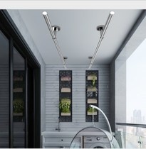 Drying rack hidden railing type clothes clothes rod ceiling ceiling hanging balcony hanging stainless steel hidden multi-function fixed