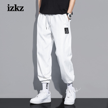 Sports pants mens Spring and Autumn New loose Tide brand casual pants label cotton wild student pants