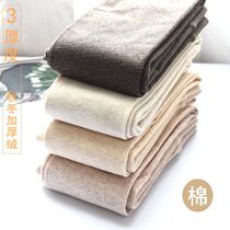 Autumn Winter Cotton Thickened Oat White pantyhose Garnter Combed Combed Cotton Bottomed Socks Expats Slim and Shallow Moose