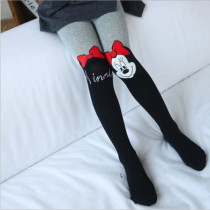 New Korean version Childrens pantyhose cartoon splicing spring autumn girl with pants socks combed cotton anti-cocks