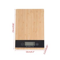 Bamboo Panel Electronic Scale Wooden Food Measurements Tools