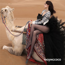 Fairy cocoa stewardess socks lace high waist spring and autumn fake skin skin naked muscle leggings
