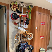 Bicycle top floor road car indoor parking rack childrens balance car hanger storage frame wall adhesive hook