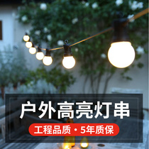 Outdoor Light String Led Festoon lamp Balcony Light Bulb String Light Outdoor Shop Waterproof Festive Atmosphere Light Decoration
