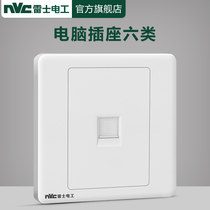 Rye Computer Socket 86 Type Network Wire Interface Jack Home Office Network Socket Panel White N05