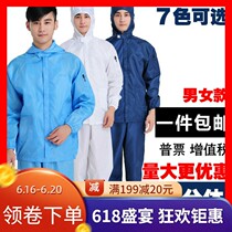 Protective clothing One-piece full body dust-free electrostatic clothing Dust-proof work farm anti-static clothes Spray paint clean clothing female