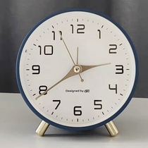 Nordic Silent Alarm Clock big digital simple luminous bedside clock student dormitory desktop fashion metal clock