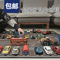 Children's carpet climbing mat city traffic scene map game toy carpet road track parking lot mat