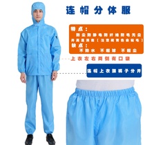 Dust suit hooded split conjoined suit full body static electricity clothes dust-free painting clean protection work men and womens suit