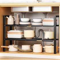 Scalable sewer sink shelf kitchen cabinet layered frame sewer cabinet sewer cabinet