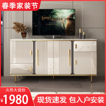 Light Extravagant TV Cabinet Modern Minima Small Household Type Bedroom TV Cabinet High-end solid wood TV cabinet