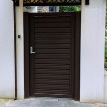 Hot sale Villa garden door flat side small portal outside single and double open garden electric aluminum art home remote control door
