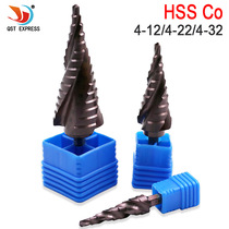 Three-blade step drill bit hexagon handle cobalt-containing stainless steel metal opener countersink drill three-slot pagoda drill