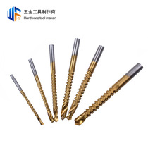 Woodworking Sawtooth twist twist drill multi-function punch metal alloy drill bit high speed steel Open hole pull wheel