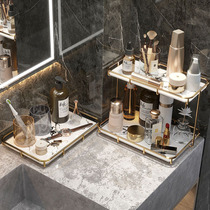 Washing table wall-mounted dressing rack cosmetic rack toilet bathroom toilet table light luxury storage toilet