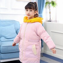 Zhongdabi down jacket coated cotton-padded jacket pocket big child apron waterproof jacket wearing foreign style new coat autumn and winter