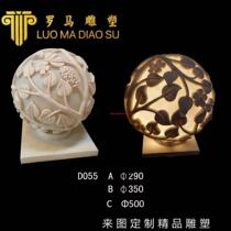 Factory direct artificial sandstone relief glass fiber reinforced plastic sculpture flowerpot fountain garden landscape light Leaf lamp