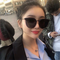  Sunglasses female 2021 new trendy Korean version of ins glasses touch the same round face street shot retro sunglasses male v