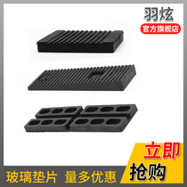 6 mm thickness solid gasket tempered glass doors and windows fixed mounting cushion block plastic cushion high block aid holder