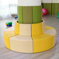 Early teaching of the pro-sub-garden sofa composition Kindergarten haute coulda combined sofas lobby lounge with backrest round