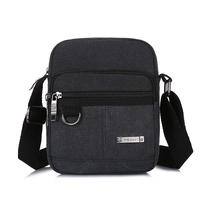 Single-shoulder crossbody mens bag canvas bag New Tide Sports outdoor casual mens mini backpack mobile phone bag
