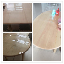 Jin Liudi childrens table with PVC tablecloth waterproof anti-hot and oil-proof disposable transparent plastic mat plastic table mat