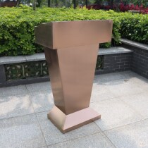 Outdoor property reception desk welcome registration desk restaurant stainless steel podium hotel speech station advisory desk