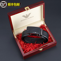 Amani mens leather strap genuine leather automatic buckle luxury high-end brand business headband Bull Leather Belt Casual Pants Strap