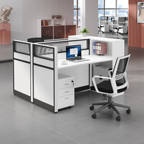 Office Desk Screen Office clamping staff station table partition card holder simple lattice room table and chair combination