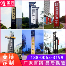 Customized spirit fortress-oriented brand outdoor shopping mall sales department large vertical luminous sign Guide card village card