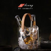 Ice bucket cold-keeping commercial high-end ice stalls Net red creative glass high-value bar ktv special tide