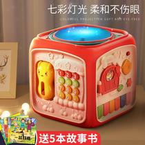 Hand beat drum baby toy baby educational early education children hexahedron beat drum 0-1 year old 6 months boy girl
