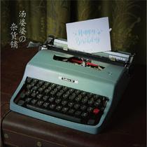 Retro typewriter fresh light green literary Italian mechanical keyboard made by OLIVETTI company